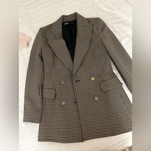 Zara Brown Tweed Blazer